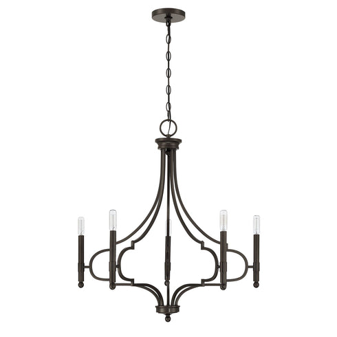 Woodlawn 5-Light Chandelier in Noble Brass