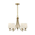 Octave 5-Light Chandelier in Warm Brass