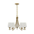 Octave 5-Light Chandelier in Warm Brass