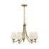 Octave 5-Light Chandelier in Warm Brass