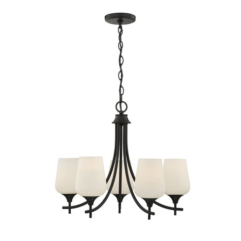 Octave 5-Light Chandelier in Warm Brass