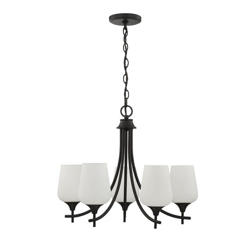 Octave 5-Light Chandelier in Warm Brass