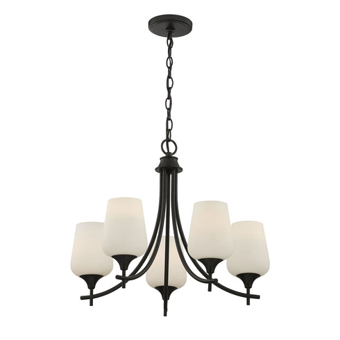 Octave 5-Light Chandelier in Warm Brass