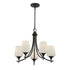 Octave 5-Light Chandelier in Warm Brass