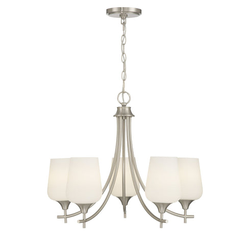 Octave 5-Light Chandelier in Warm Brass