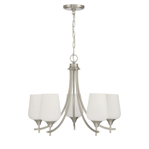 Octave 5-Light Chandelier in Warm Brass