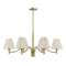 Rosa 6-Light Chandelier in Noble Brass