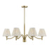 Rosa 6-Light Chandelier in Noble Brass