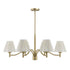 Rosa 6-Light Chandelier in Noble Brass