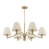 Rosa 6-Light Chandelier in Noble Brass