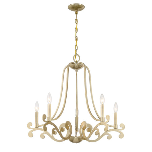 Lombard 5-Light Chandelier in Noble Brass