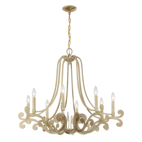 Lombard 8-Light Chandelier in Noble Brass