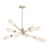 Leland 8-Light Chandelier in Noble Brass by Dann Foley