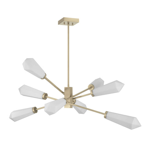 Leland 8-Light Chandelier in Noble Brass by Dann Foley