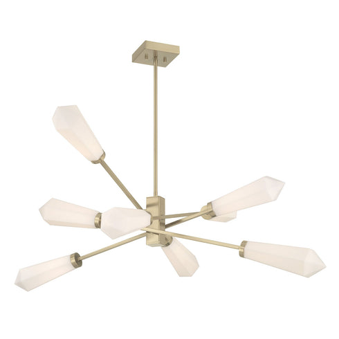 Leland 8-Light Chandelier in Noble Brass by Dann Foley