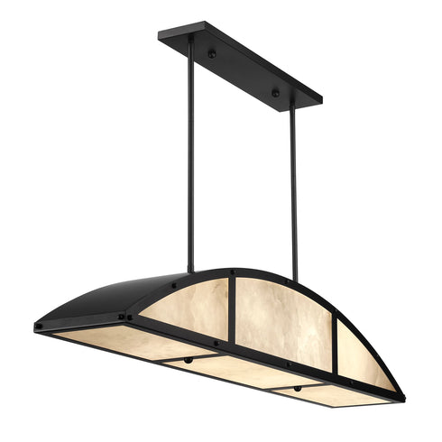 Legacy 4-Light Linear Chandelier in Warm Brass by Breegan Jane