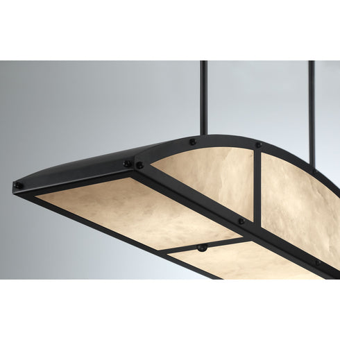 Legacy 4-Light Linear Chandelier in Warm Brass by Breegan Jane