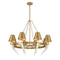 Hearne 8-Light Chandelier in Warm Brass by Dann Foley