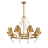 Hearne 8-Light Chandelier in Warm Brass by Dann Foley