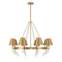 Hearne 8-Light Chandelier in Warm Brass by Dann Foley