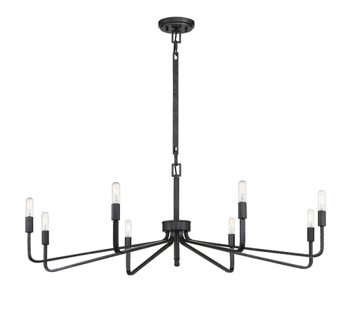 Salem 8-Light Chandelier in Forged Iron