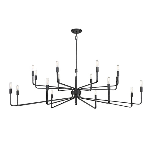 Salem 16-Light Chandelier in Forged Iron