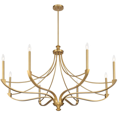 Preserve 8-Light Chandelier in Warm Brass
