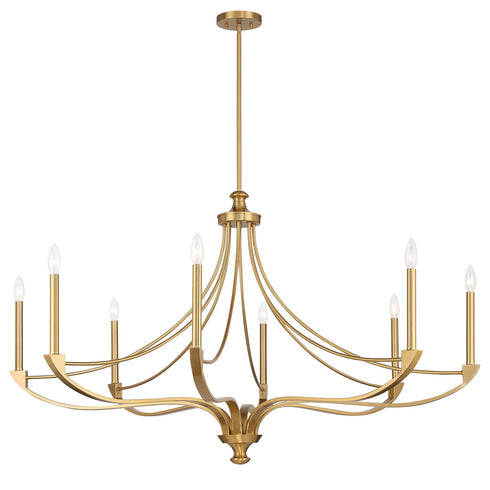 Preserve 8-Light Chandelier in Warm Brass
