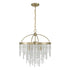 Jeanette 4-Light Chandelier in Noble Brass