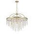 Jeanette 8-Light Chandelier in Noble Brass