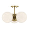Turin 3-Light Chandelier in Warm Brass by Dann Foley