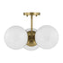 Turin 3-Light Chandelier in Warm Brass by Dann Foley