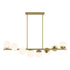 Turin 8-Light Linear Chandelier in Warm Brass by Dann Foley