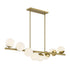Turin 8-Light Linear Chandelier in Warm Brass by Dann Foley