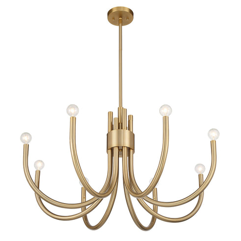 Sorrento 8-Light Chandelier in Noble Brass