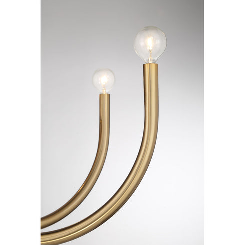 Sorrento 8-Light Chandelier in Noble Brass