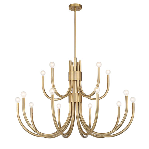 Sorrento 15-Light Chandelier in Noble Brass