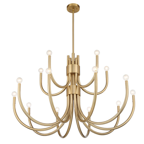 Sorrento 15-Light Chandelier in Noble Brass