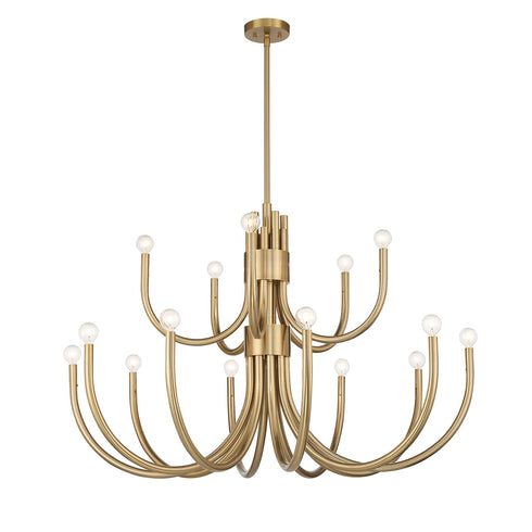 Sorrento 15-Light Chandelier in Noble Brass