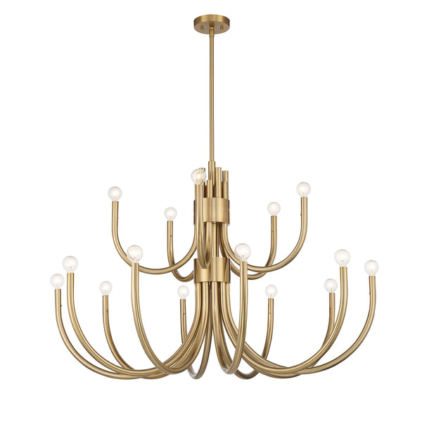 Sorrento 15-Light Chandelier in Noble Brass