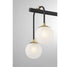Couplet 8-Light Linear Chandelier in Matte Black with Warm Brass Accents