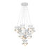 Pacha 10-Light Chandelier in White Cashmere by Breegan Jane