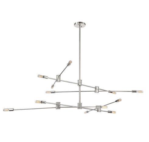 Lyrique 12-Light Chandelier in Warm Brass