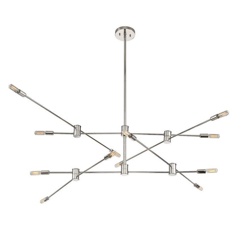 Lyrique 12-Light Chandelier in Warm Brass