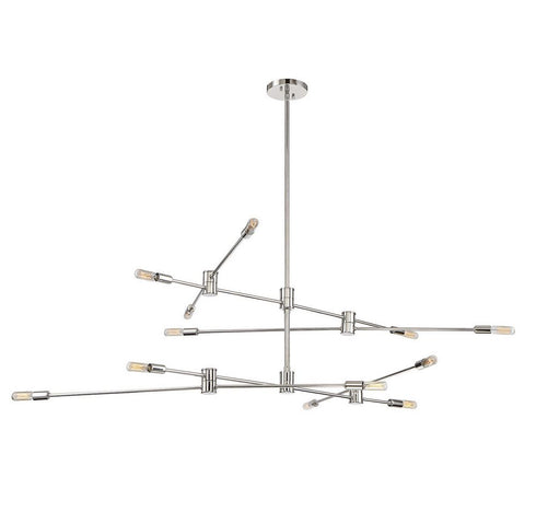 Lyrique 12-Light Chandelier in Warm Brass