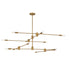 Lyrique 12-Light Chandelier in Warm Brass