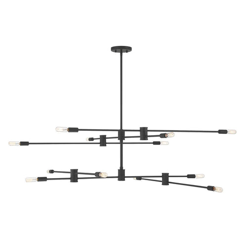 Lyrique 12-Light Chandelier in Warm Brass
