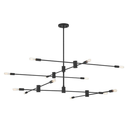 Lyrique 12-Light Chandelier in Warm Brass