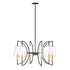 Hanley 6-Light Chandelier in Matte Black and Warm Brass