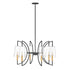 Hanley 6-Light Chandelier in Matte Black and Warm Brass